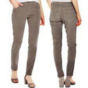 Garnet Hill Corduroy Pants Women's Olive Green Straight Leg Casual -  Size 4